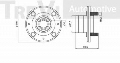 TREVI AUTOMOTIVE wb1497 -  Комплект подшипника ступицы колеса